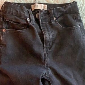 high-rise black jeans